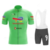 Total Energies 2025 Summer Profession Cycling Sweatshirt Set Men's Short Sleeve Jersey Cycling Clothing Bicycle Maillot Ciclismo