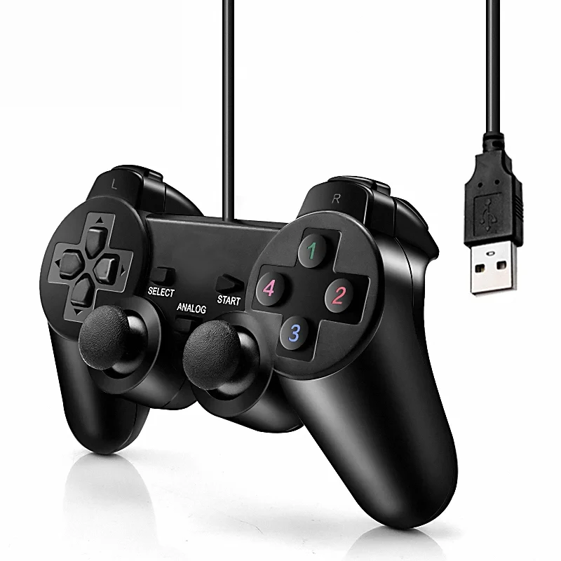 Wired USB PC Controller For PC Computer Laptop Gamepad For WinXP/Win7/Win8/Win10 Black Gamepad Joystick