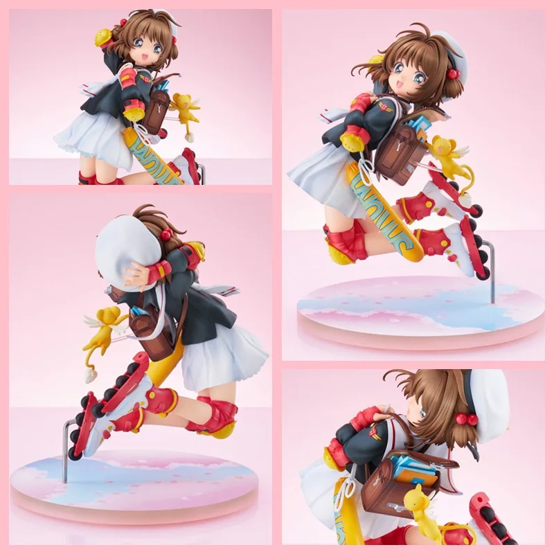 

Sakura 25th Anniversary Commemoration Kinomoto Sakura Magic Card Girl Sakura Roller Skating Scene Boxed Figure