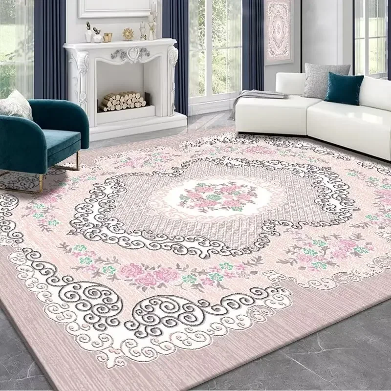 

Винтажный розовый коврик: роскошный нескользящий коврик для декора пола в гостиной, спальне