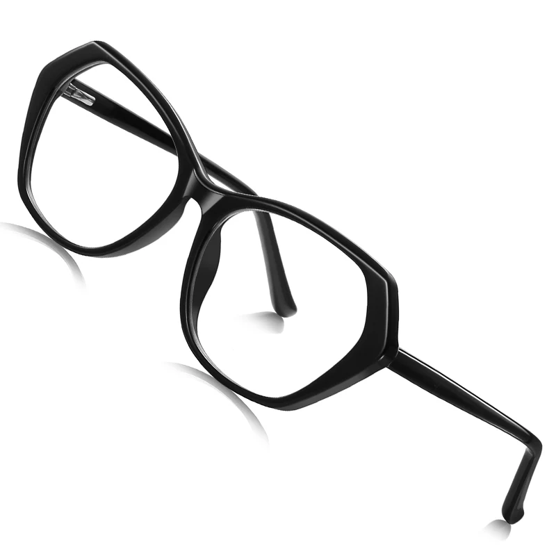 Modische Polyeder-Anti-Blaulicht-Brille, TR-Rahmen, Federscharniere, rutschfeste, ultraleichte, hochwertige optische Augenschutzbrille
