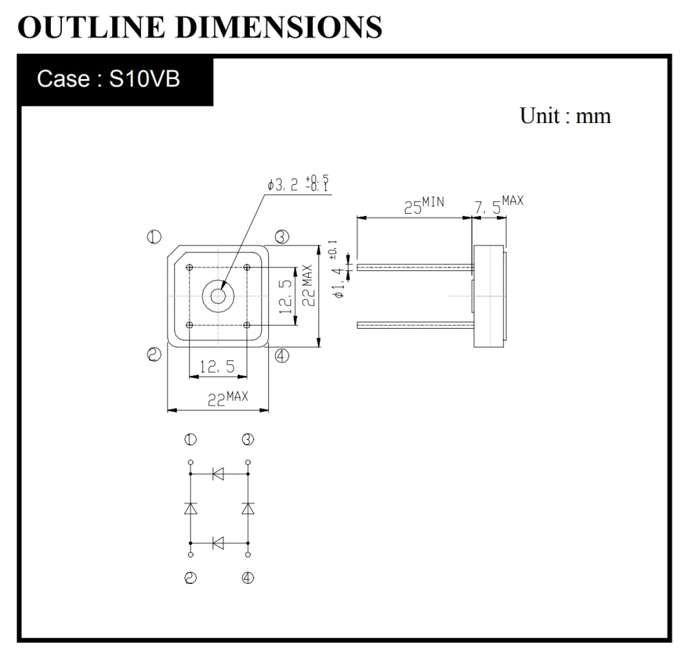 New&Original S10VB20 SHINDENGEN Rectifiers Bridge Diode 10A 200V Single Phase Bridge