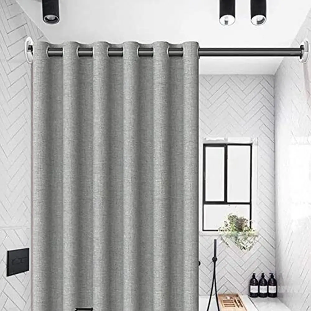 Wall Adhesive No Drilling Stick Screw Fixation Shower Rods Holder Shower Curtain Rod Curtain Rod Mount Retainer Tension Holder