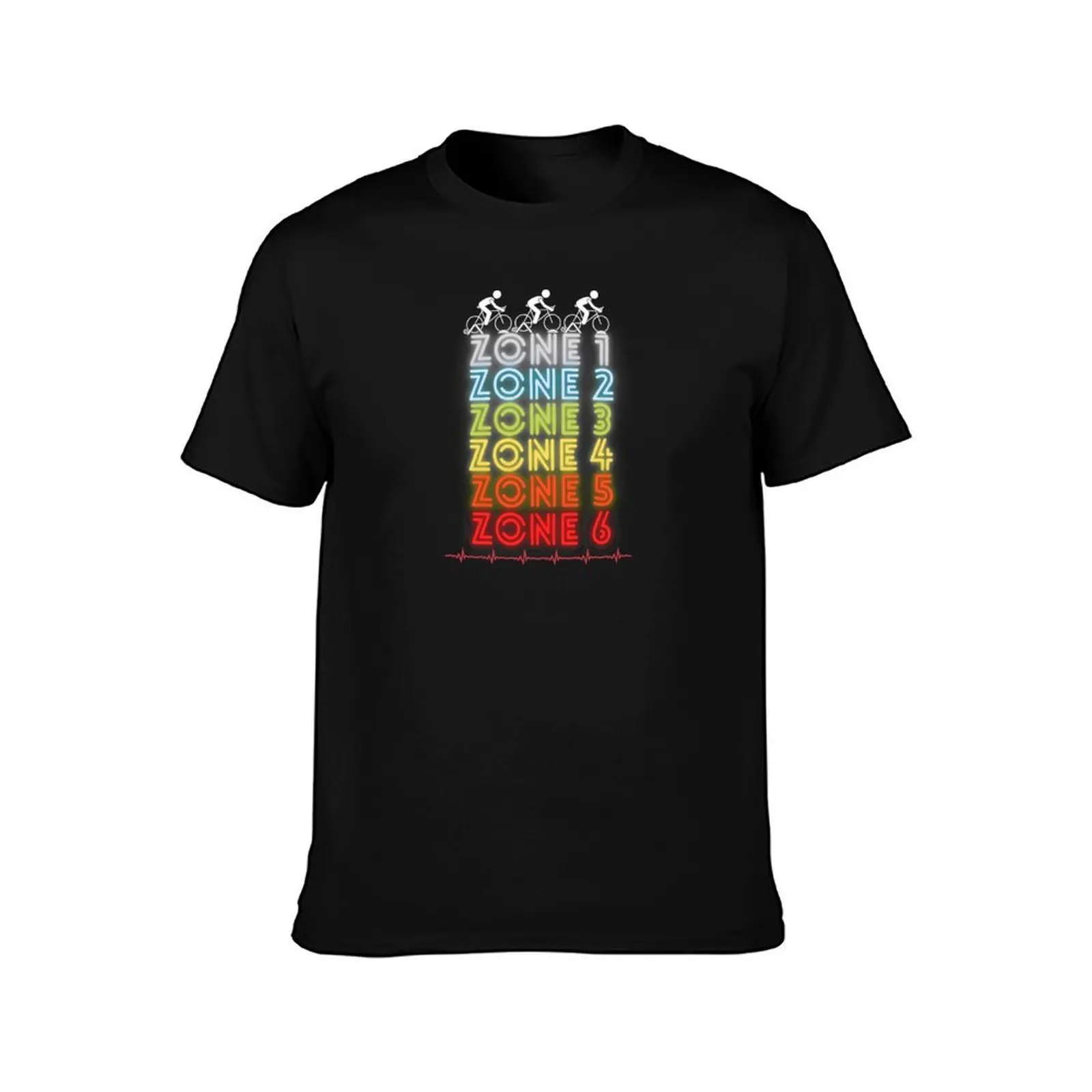 Indoor cycling heart rate zones T-Shirt, Summer Casual Cotton Tee, Oversized Streetwear Tops, Vintage Graphic Print, 100% Cotton