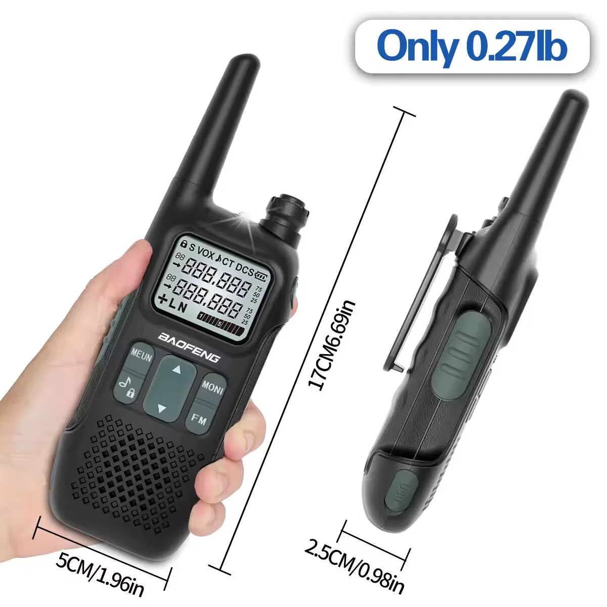 Baofeng GM-T8 Walkie Talkie GMRS Radio NOAA Typ-C Latarka LED VOX Zestaw Głośnomówiący Przenośne Radio Dwukierunkowe na Kemping i Polowanie