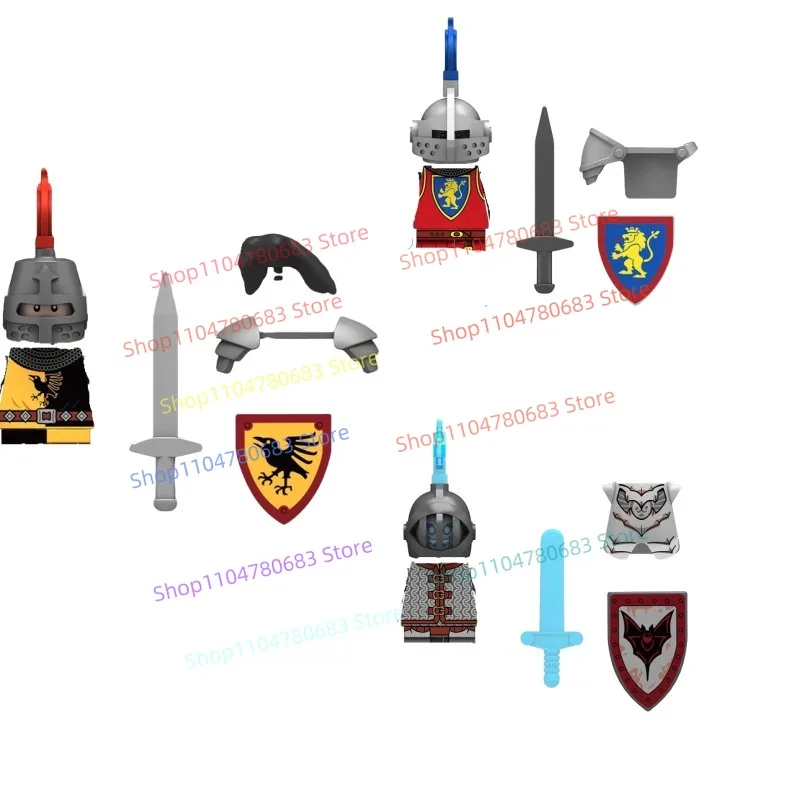 

Строительные блоки MOC в сборе, мини-кукла, темный рыцарь, оружие, модные игровые аксессуары, коллекция головоломок, орнамент, игрушка, подарок на фестиваль