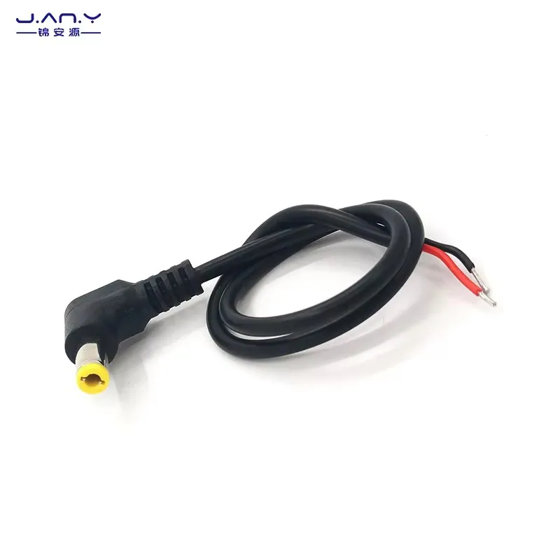 كابل طاقة ذكر واحد dc5.5*2.1/2.5 مللي متر مع زاوية قائمة 90 درجة ثورة الكوع أنثى شريط ضبط كابل شحن الشوكة