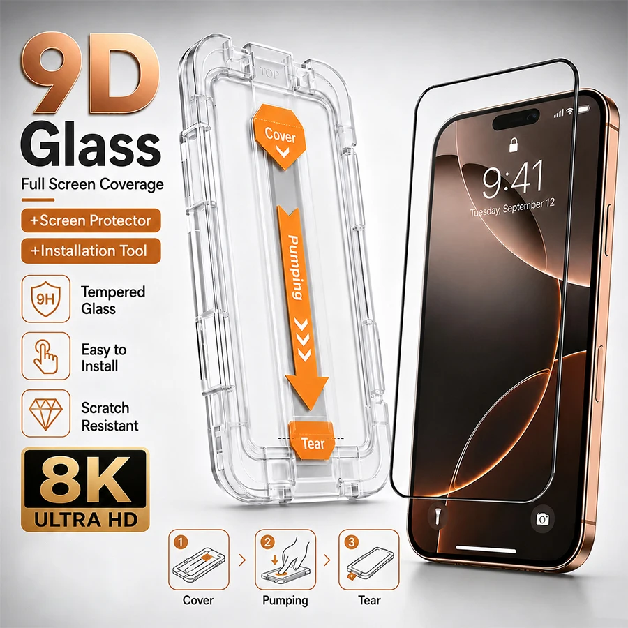 Screen Alignment Tool - HD Tempered Glass Screen Protector with