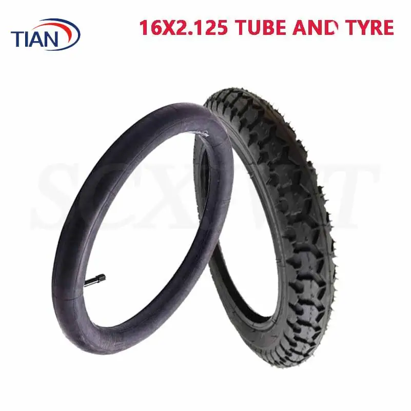 For 16X2.125 bicycle tyres for 16 inch light electric bicycles, with inner tube/outer tyre/inner outer option combination