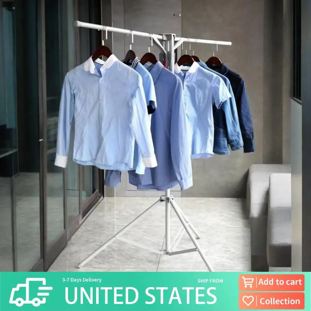 

Складная напольная сушилка для белья с регулируемой высотой (51.18-70.87 дюймов) для сушки одежды и полотенец в помещении/на улице