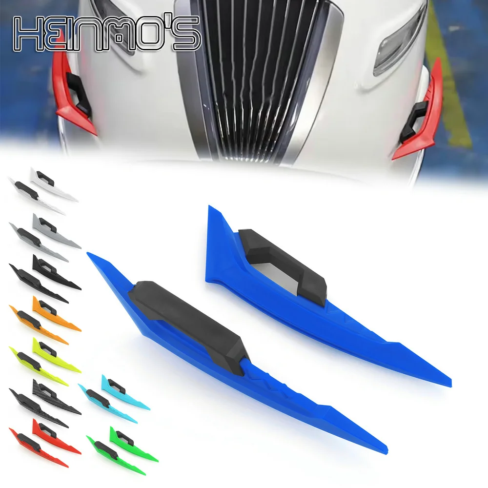 

2Pcs Aerodynamic Wing Set Fixed Wind Wing with Adhesive Decoration Sticker Motorcycle Winglets Front Side Spoiler For Kawasaki