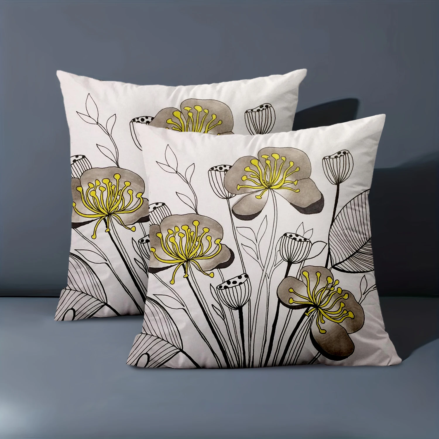 

1Pieces Floral Patterned White Throw Pillow Cushions Polyester pillowcase, sofa decorative cushion cov Headboard Pillow