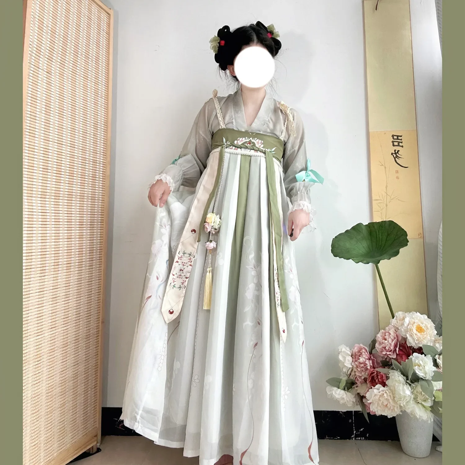 Traditional Chinese Hanfu Dress Female Costume Spring Summer Chest Length Skirt Han Elements Fairy Women Clothes