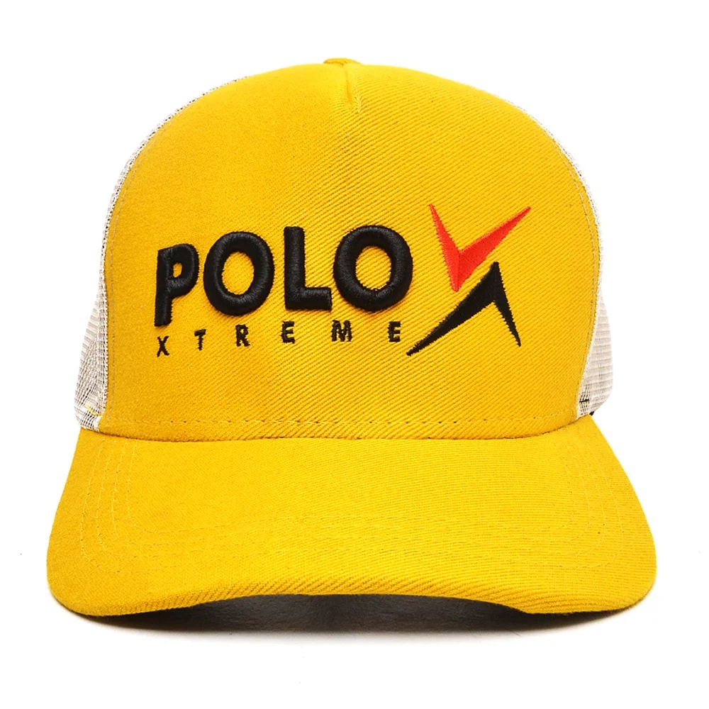 Unisex Mustard Polo Xtreme Curved Tape Cap with Single Size