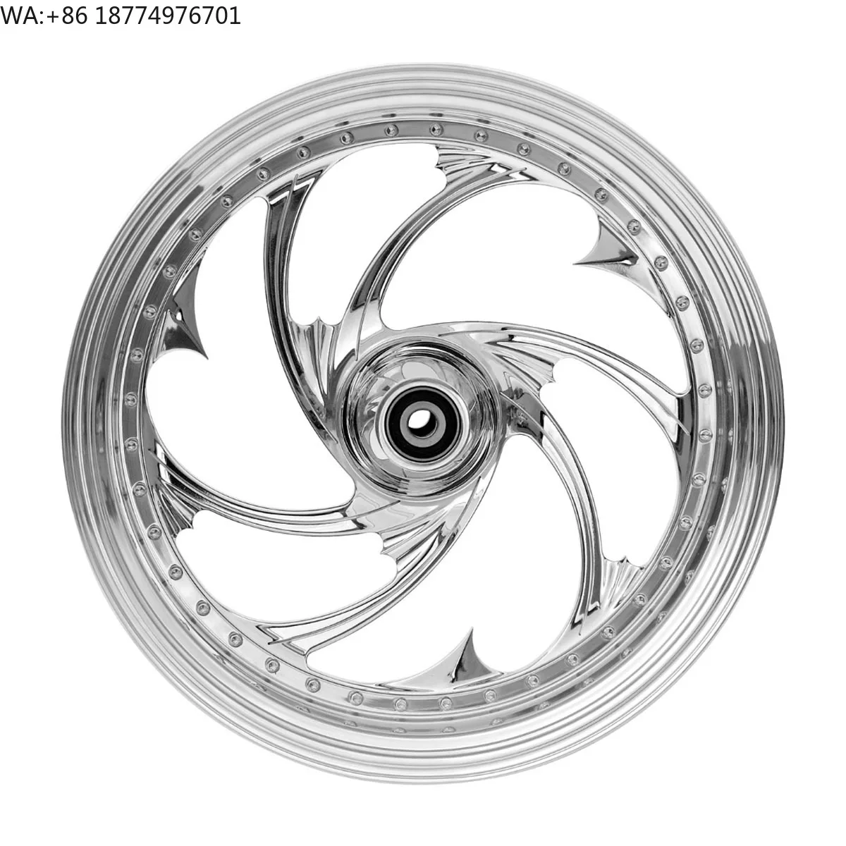 Chrome Color Aluminum Alloy Wheel Accessories for Front & Rear Compatible with for Harley 08-later FLSTF FLSTFB FLSTFBS New