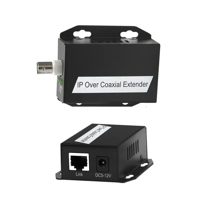 

EOC Coaxial Cable Transmission Extender 1Pair Ethernet IP Extender Over Coax HD Network Kit for CCTV Security Cameras