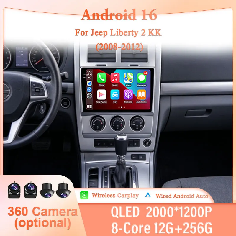 for Jeep Liberty 2 KK 2008-2012 Video Audio Player 10