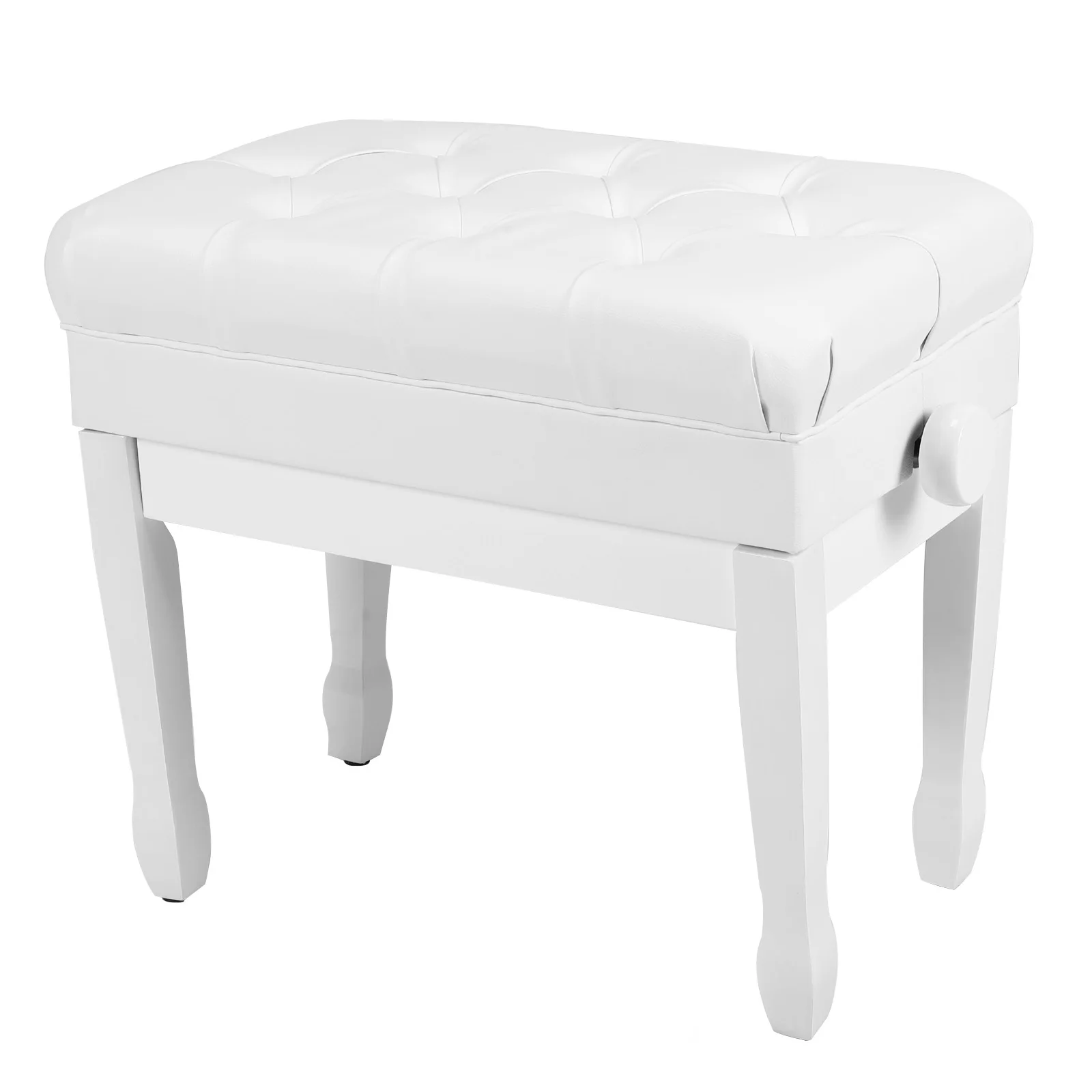 

Adjustable Height Piano Stool with Bookcase Single Wooden Piano Stool Lifting Piano Bench for Home/Music Room/Classroom