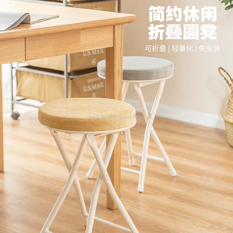 Folding Round Stool Cloth Artist Home Simple Table Stool Nordic Leisure Simple Small Bench