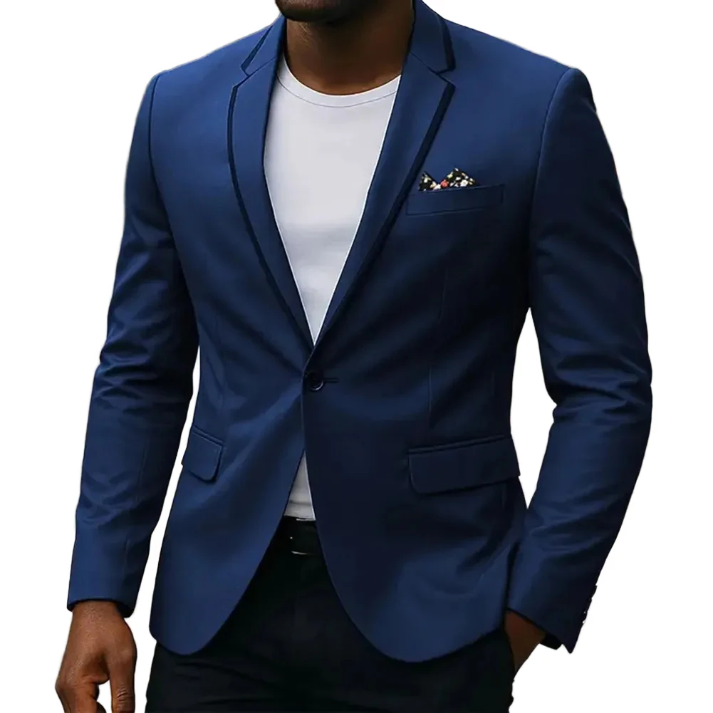 Casual Suit Jacket Business Jacket 5 Spandex 95 Polyester Elegant Blazer Korean Style Long Sleeve Design Luxury Jacket