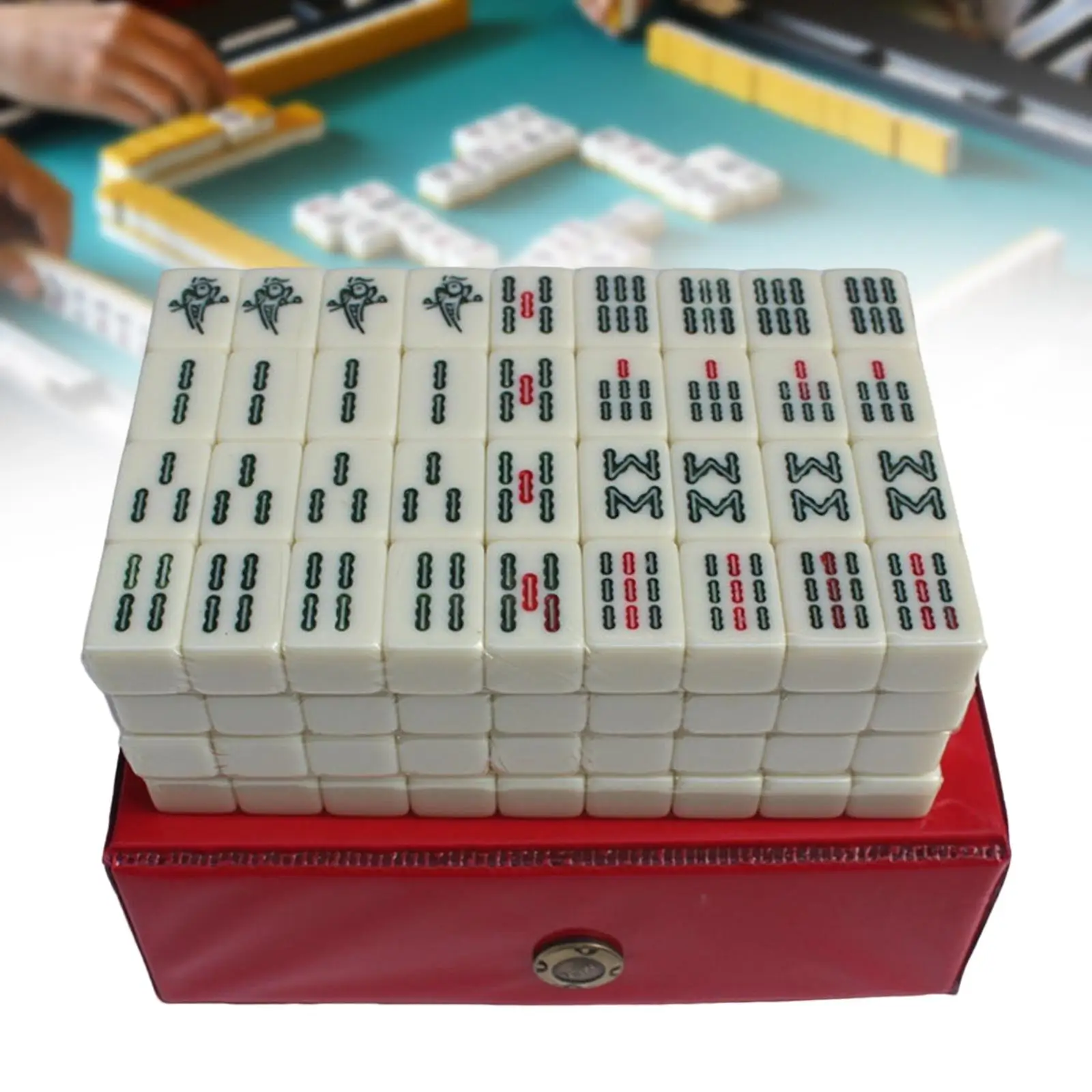 Set di giochi di Mahjong cinese squisitamente intagliato gioco da tavolo Majiang per i viaggi