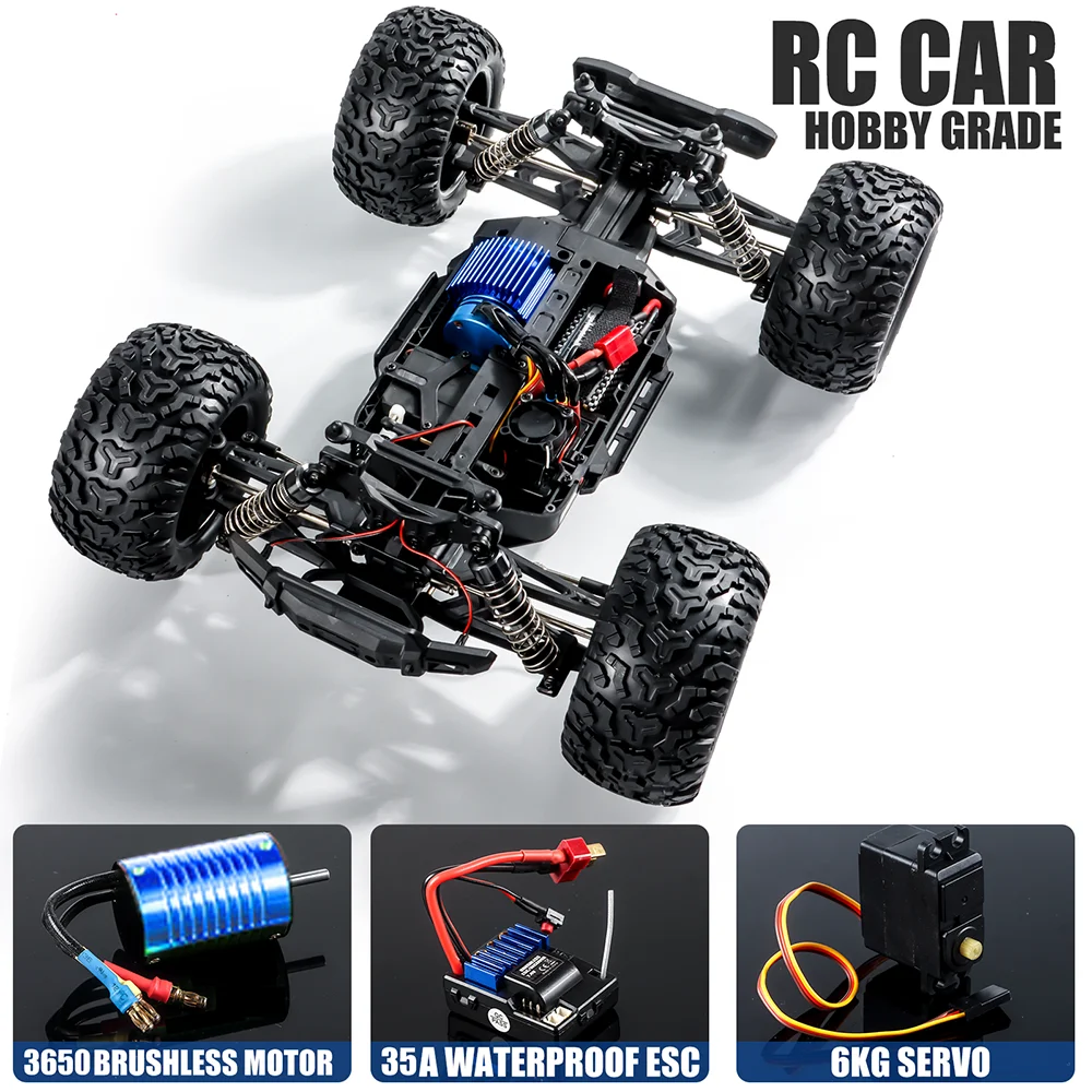 HAIBOXING 2996A 1:10 70KM/H 4WD RC Car With LED Off Road Remote Control Cars High Speed Drift Monster Truck for Adult Kids Toys