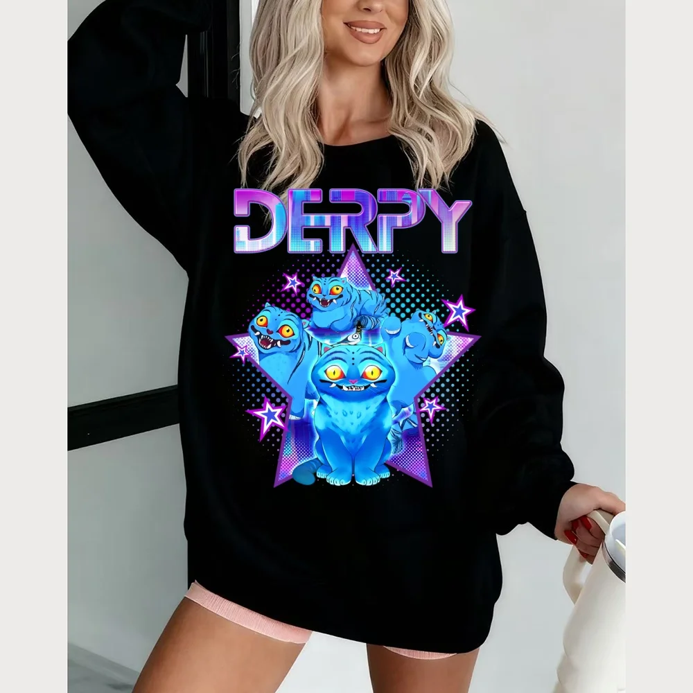 Tendenza stile street americano nuova KPop Demon Hunter pullover alla moda da uomo e da donna, comoda camicia sportiva oversize in cotone