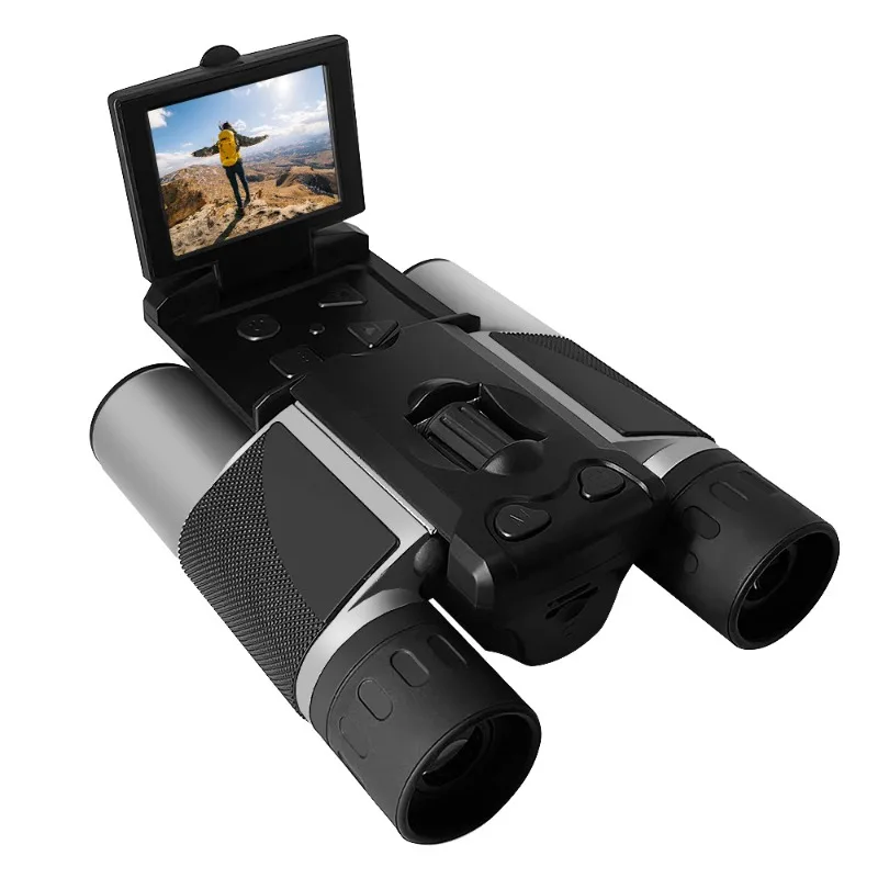 DT10 High-definition Video Camera, Starlight Night Vision Bird Watching Goggles, Outdoor Dual Tube Digital Telescope with Screen
