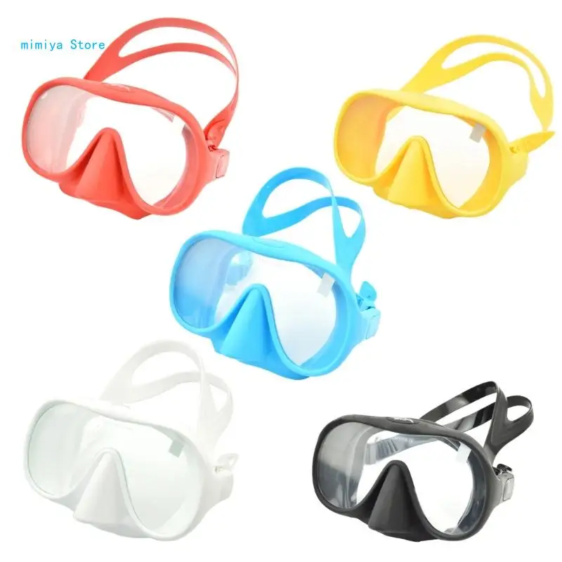 

pipi Tempered Glass Mask Swim Mask with Nose Cover for Scuba Diving Swimming