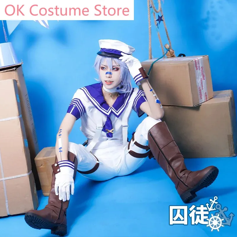 

CyIdentity V Luca Balsa Sailor Suit Man Cosplay Costume Cos Game Anime Party Uniform Hallowen Play Role Clothes Clothing