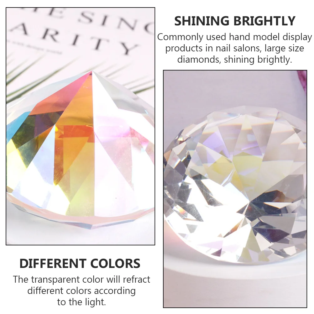 

1Pcs Hand Grip Diamond Decor High Quality Crystal Photo Prop for Nail Salon Home Decoration Artificial Diamond Photo Prop