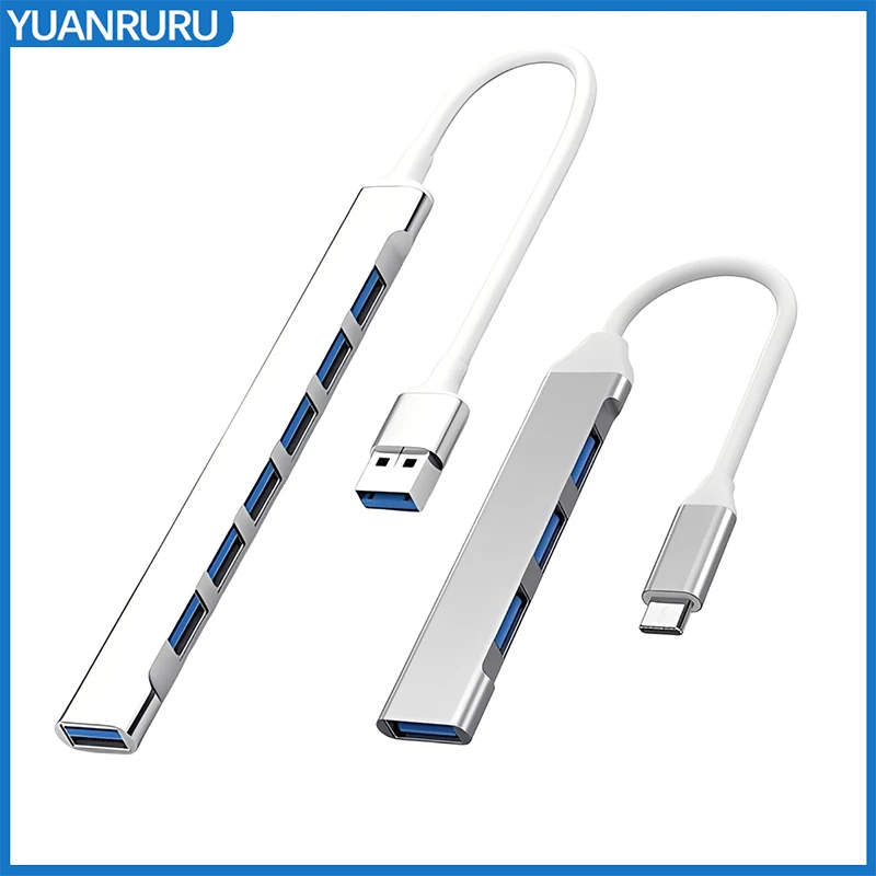 

4/7 Port USB 3.0 Hub USB Hub High Speed Type c Splitter 5Gbps For PC Computer Accessories Multiport HUB USB 3.0 2.0 Ports