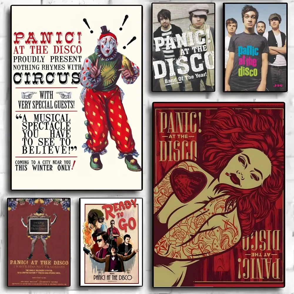 Band P-panic At The D-Disco Poster Wall Art Print Art Suitable For Living Room Bedroom Bar Parlor Home Decoration Gift