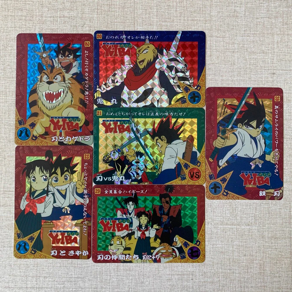 conjunto-de-6-cartas-de-anime-diy-yaiba-colecao-xadrez-flash-para-presente-e-brinquedo