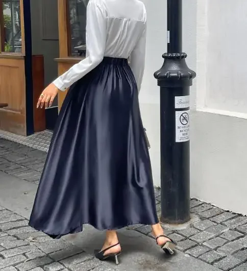 Elegant Simple Commuting Solid Skirt for Women's Wear In 2026 Spring/Summer Daily Clothing New Fashion Temperament A Line Skirts
