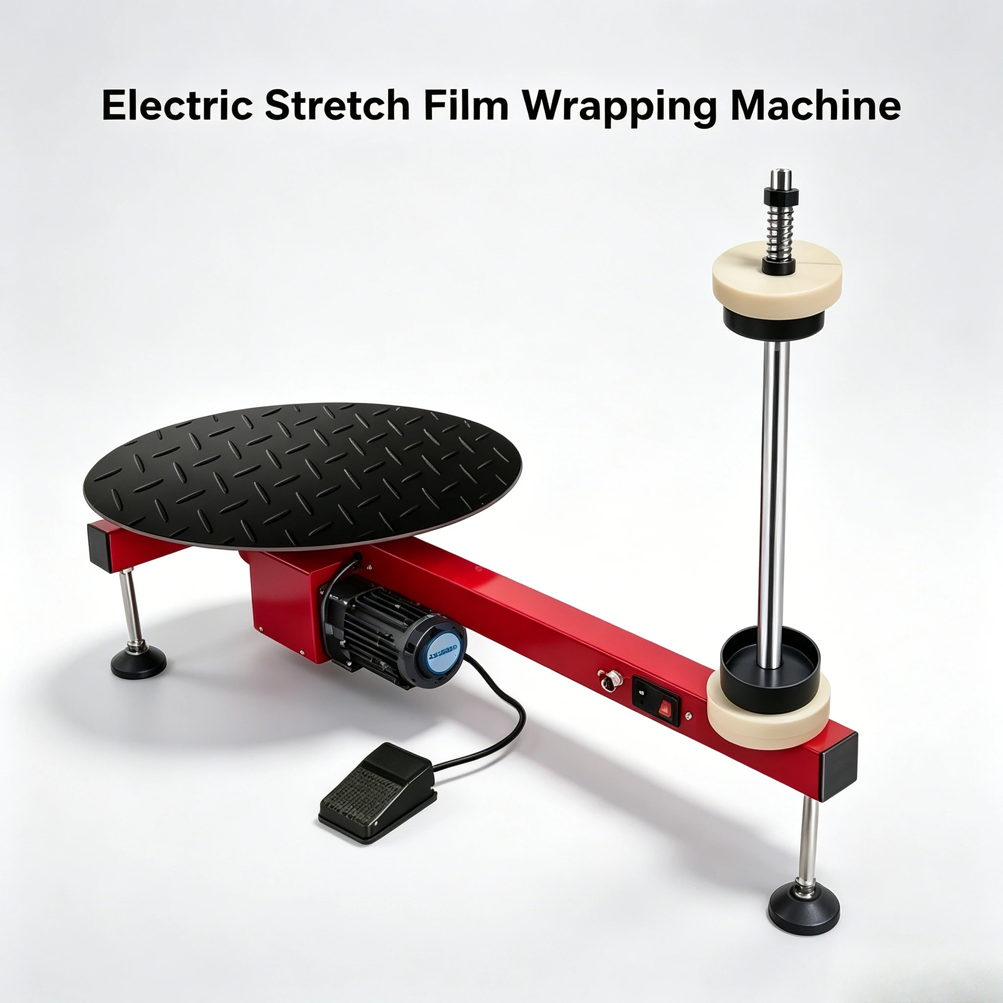 T-type Semi-Automatic Electric Stretch Film Wrapping Machine, Carton Pallet Wrapper, Warehouse Logistics PE Stretch Wrapping