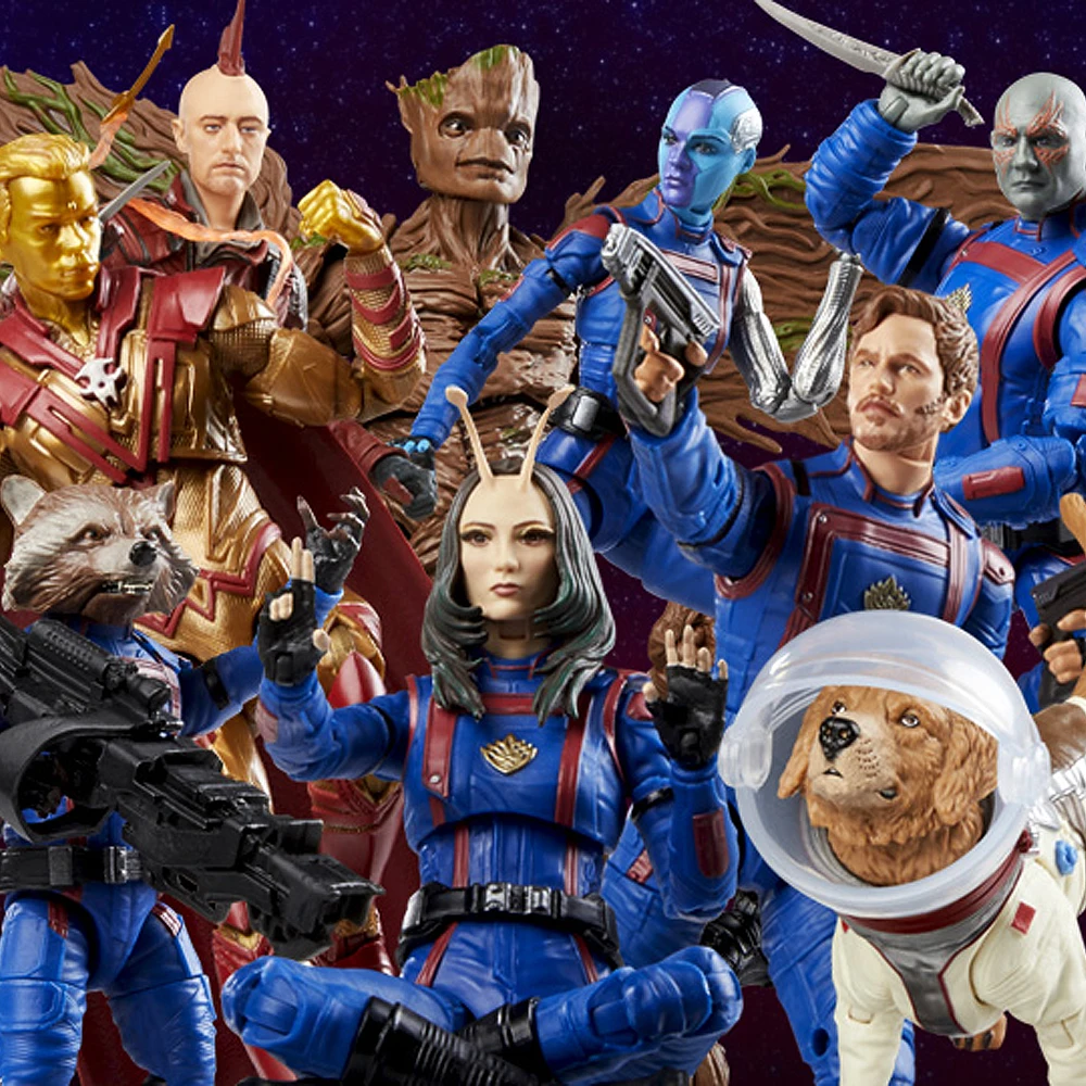 Marvel Legends Guardians of Galaxy Star Lord Nebula Adam Warlock Drax Rocket Mantis Kraglin Groot Cosmo Wave 6