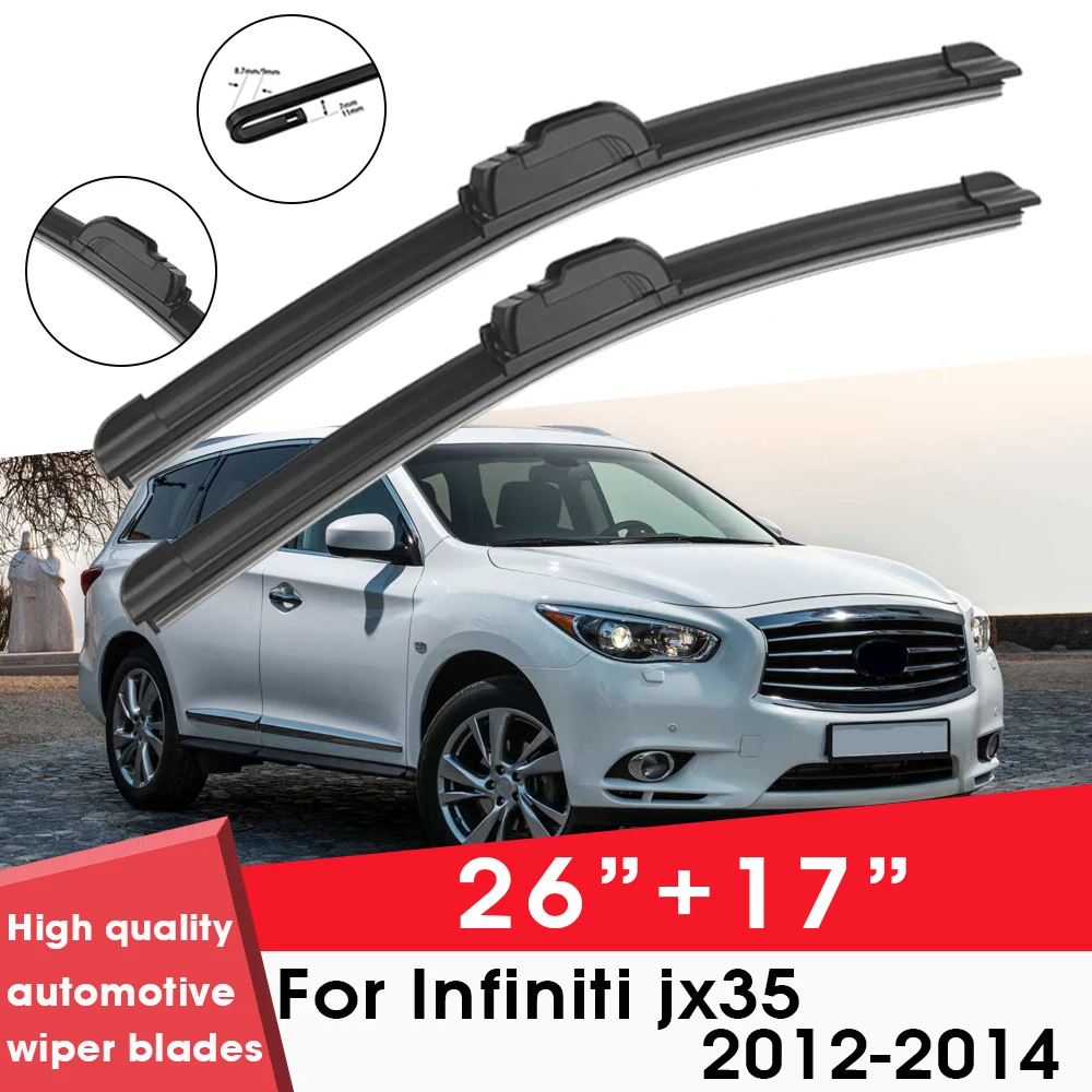 

BEMOST Car Wiper Blades Front Window Windshield Rubber Refill Wiper For Infiniti jx35 2012-2014 26"+17" Car Accessories