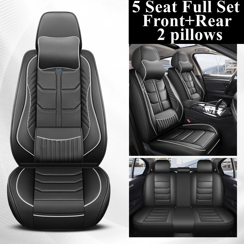 Front+Rear Car Seat Cover Set for Hyundai Sonata Genesis G80 G90 Grandeur HB20 Ix20 I20 I10 Matrix Rohens Tucson 2019 Veracruz