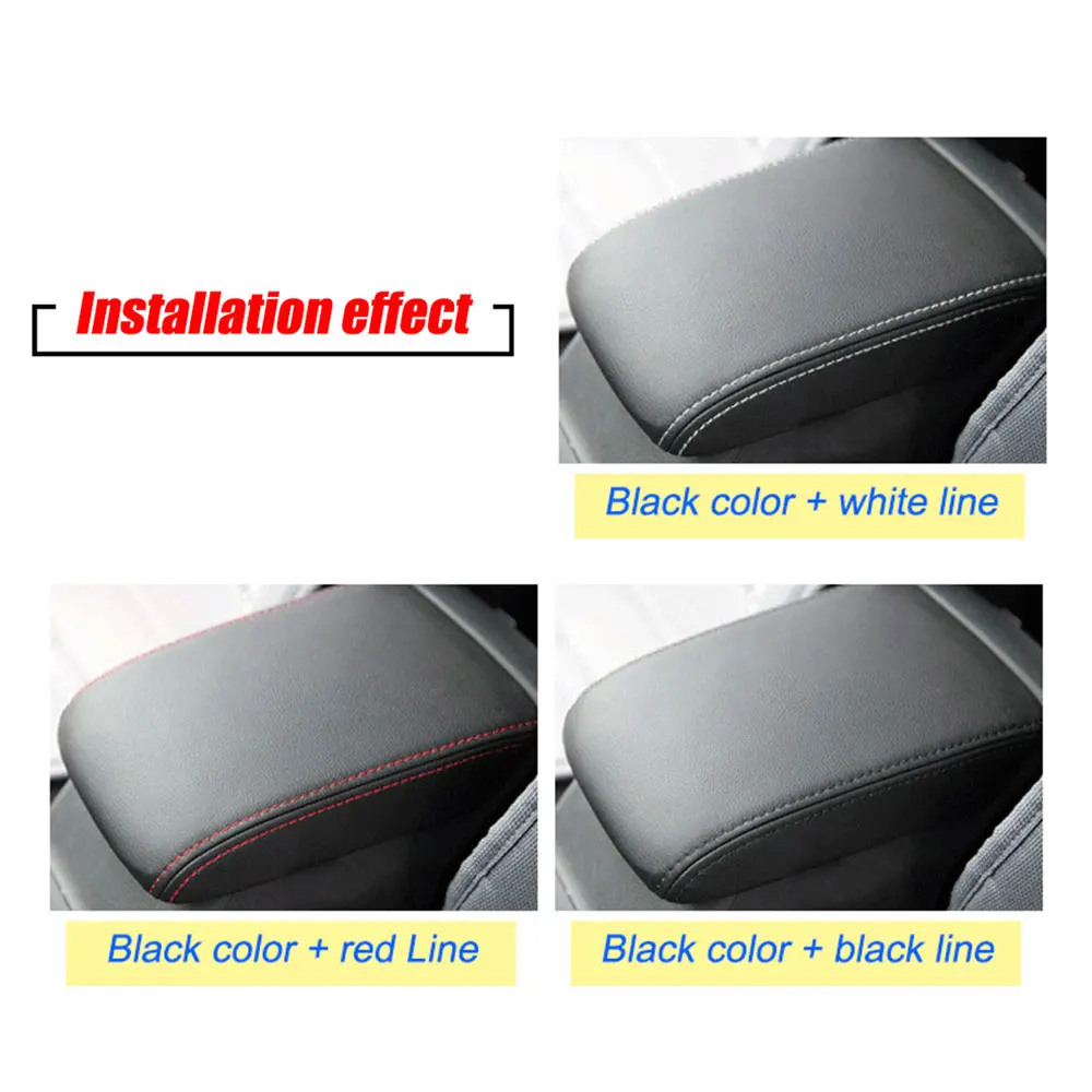 For VW Golf 7 MK7 2014-2020 PU Leather Car Armrest Cover Trim Center Console Latch Lid Protector Cap Interior Car Accessories