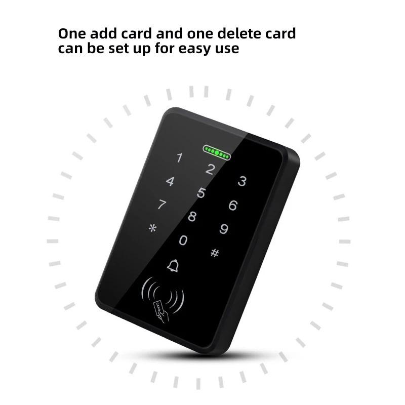 Digital password card swiping unlock door lock keyboard access control 1000 user panel card reader door lock system 125Khz RFID