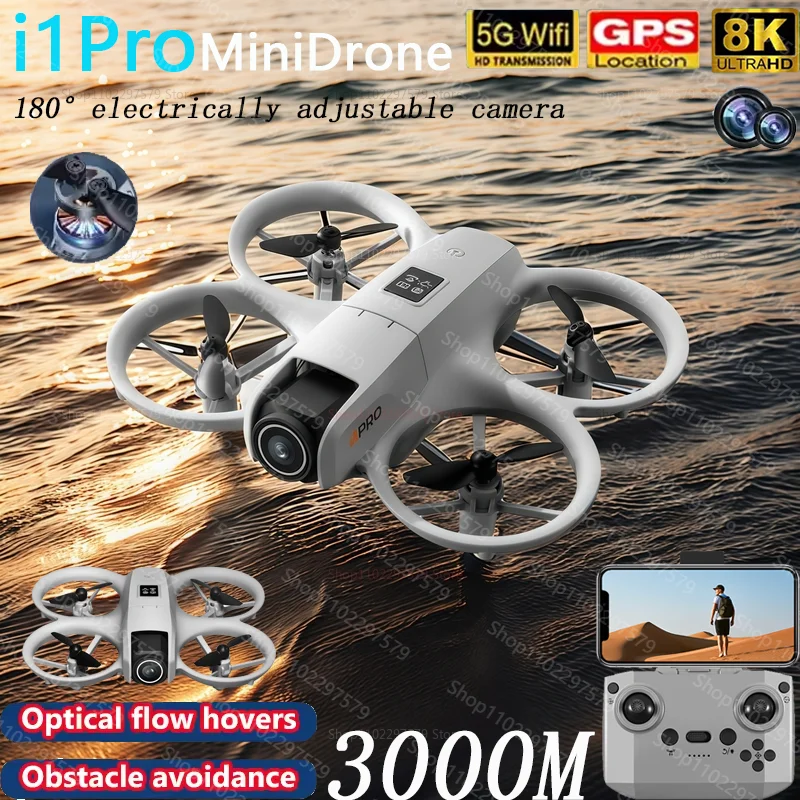 i1PRO NEUE Mini Drone Professionelle 8K HD Kamera WIFI Bürstenlosen FPV Mit Fluss Bildschirm Fernbedienung Vermeidung Luft UAV spielzeug Geschenk