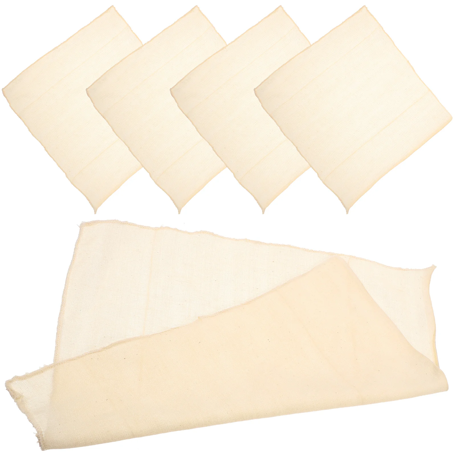 

5pcs Pure Cotton Muslin Cheesecloth 40x40 Tofu Maker Reusable Strainer Cloth for Cheese Yogurt Sauce Soup Stocks