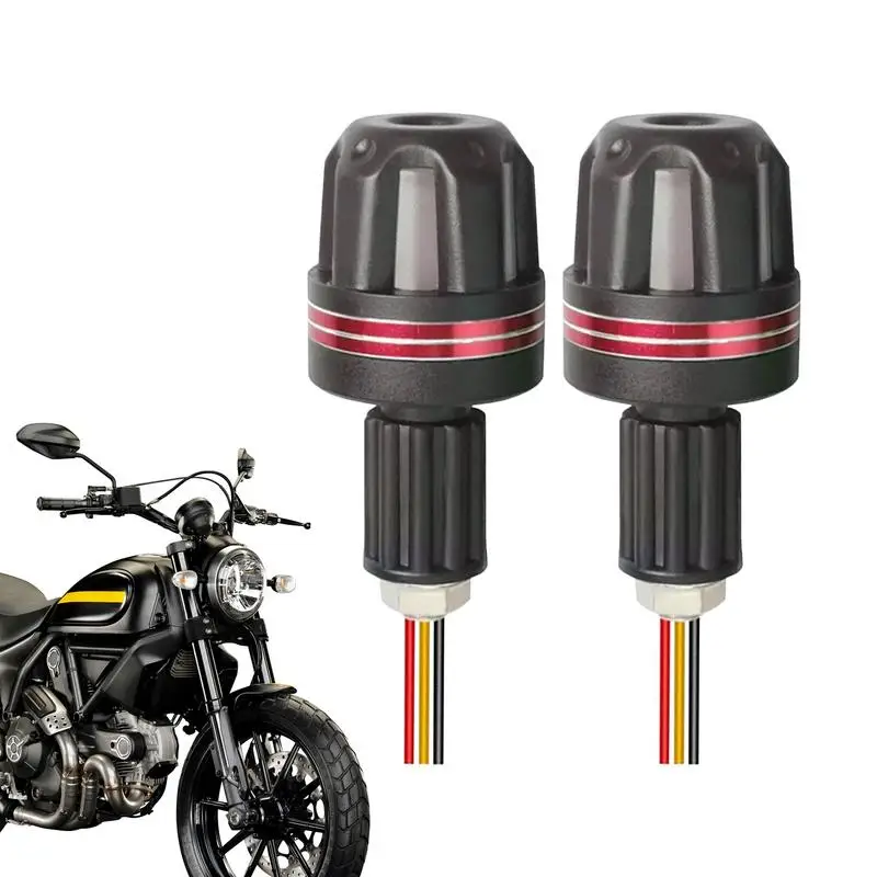 

Motorcycle Handlebar LED Light 2pcs 360 Degree Visible Bright LED Light For Handlebar Easy Installation Multifunctional Portable