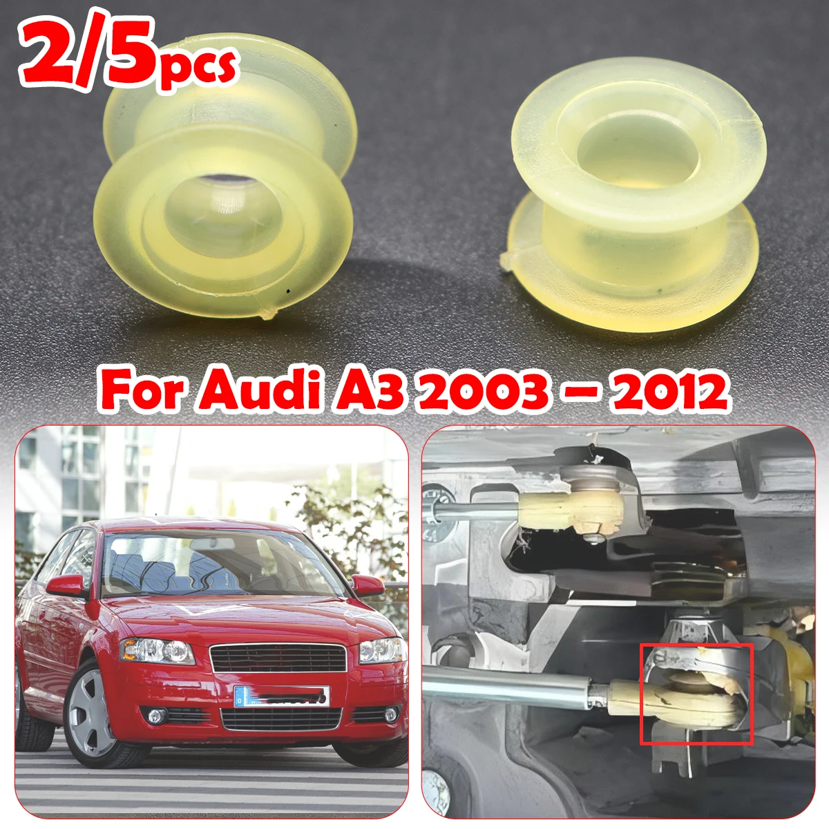 

2/5pcs Gearbox Shifter Cable End Saver Bushing Selector Lever Trambulator Repair Kit For Audi A3 2003 2004 2005 2006 2007 – 2012