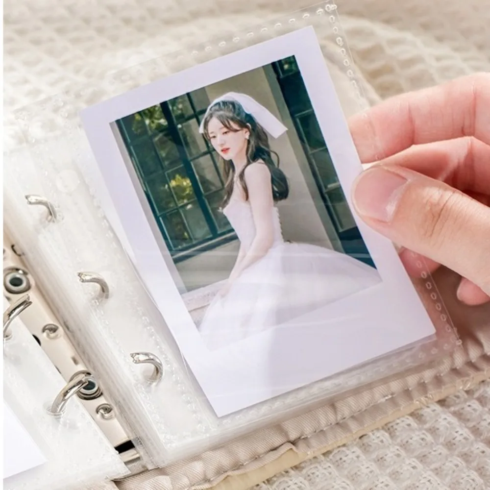 

Embroidered Photocard Holder Cloth 3in ID Photo Idol Card Display Protector Bow Idol Photo Card Card Protective Case