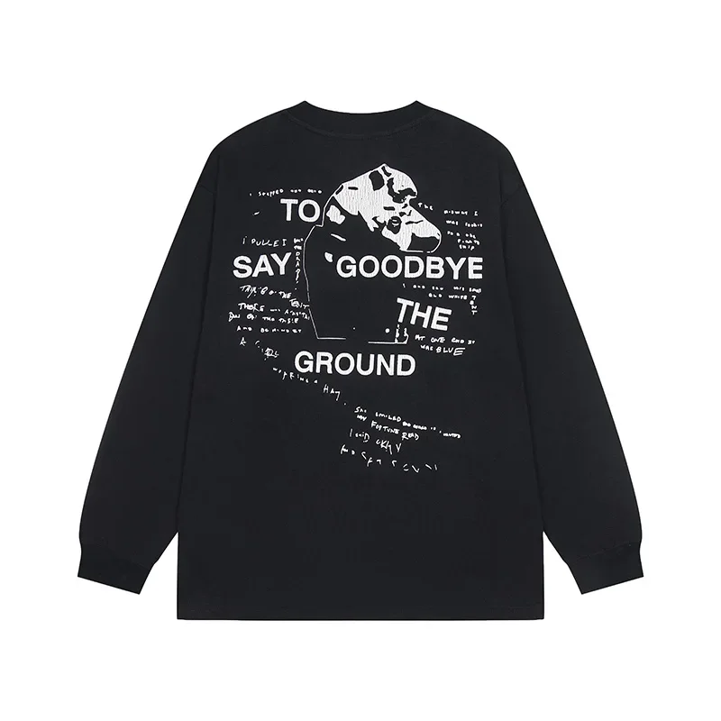 2024 Streetwear Oversized ERD Long Sleeved T-Shirt Men Women Logo Graphics Crack Printing Enfants Riches Deprimes T Shirt Top