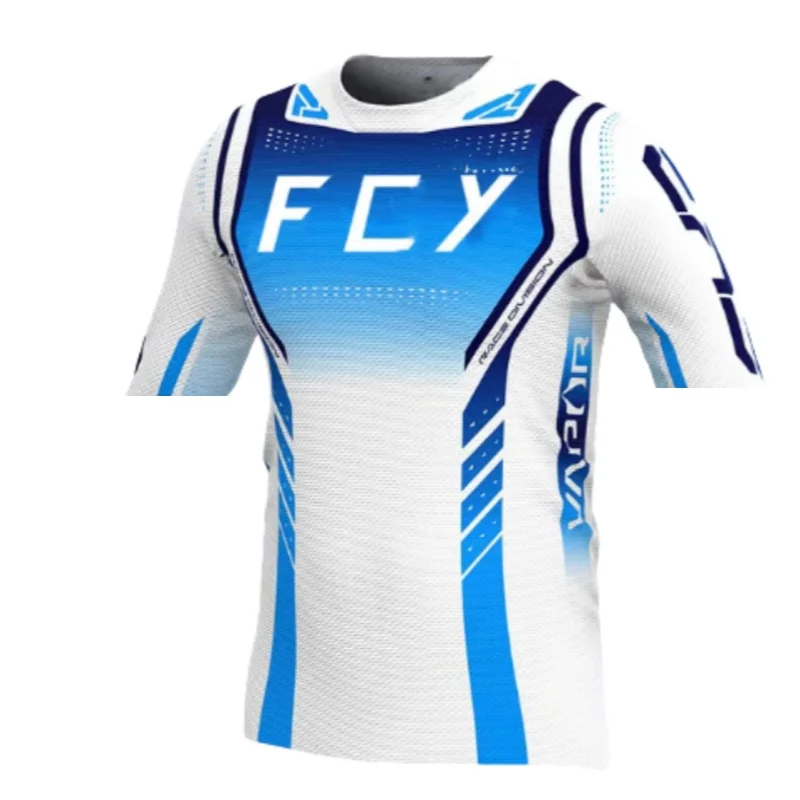 Jersey para descenso Maillot Ciclismo aykwfox Mtb Jersey EnduroMen Maillot Ciclismo Hombre Verano camisas cortas Camiseta Motocross bicicleta