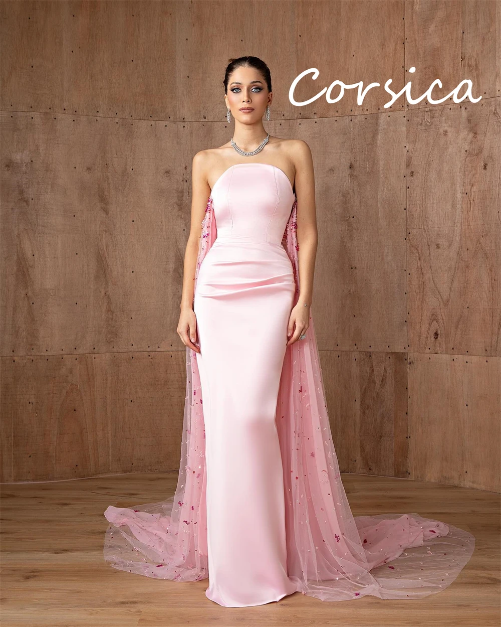 

Очаровательное розовое тюлевое вечернее платье по индивидуальному заказу, классическое платье без бретелек без рукавов для выпускного вечера, высокое качество, Vestido De Festa