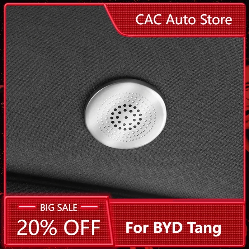 

2Pcs Stainless Steel For Byd Tang 2022 2023 Car Accessories Speaker Cover Decorative Sequins Roof Horn Hood